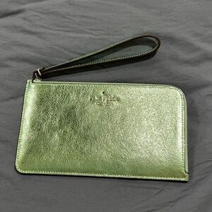 Kate Spade Metallic Green (“Seawater”) Wristlet